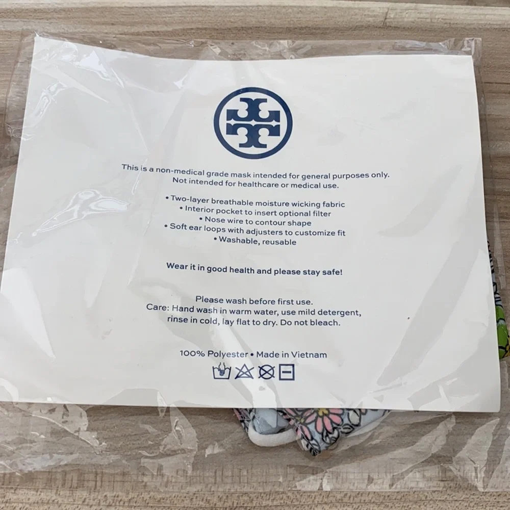 ❤️ Tory Burch New Floral Print Face Mask Set Bundle of 3